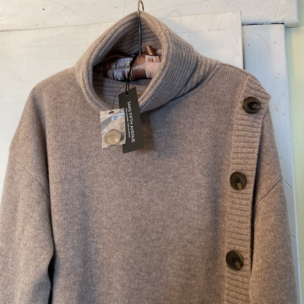 💯 Cashmere Luxurious Turtleneck Sweater New With Tags - Picture 5 of 15